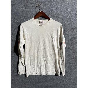 RIPNDIP Shirt Mens Medium White Long Sleeve Skeleton Rose Graphic Tee Streetwear